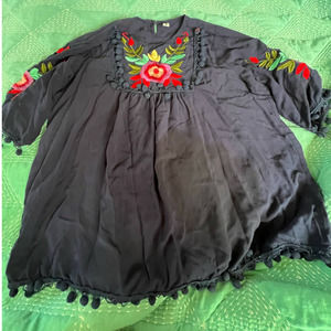 B & D Embroided Blouse size M